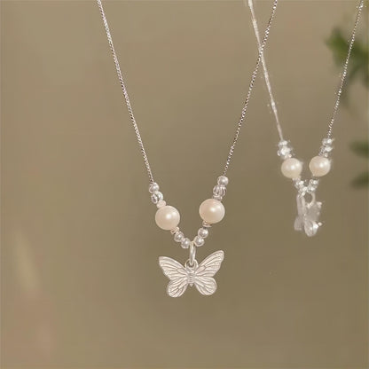 Dainty Filled Butterfly Necklace