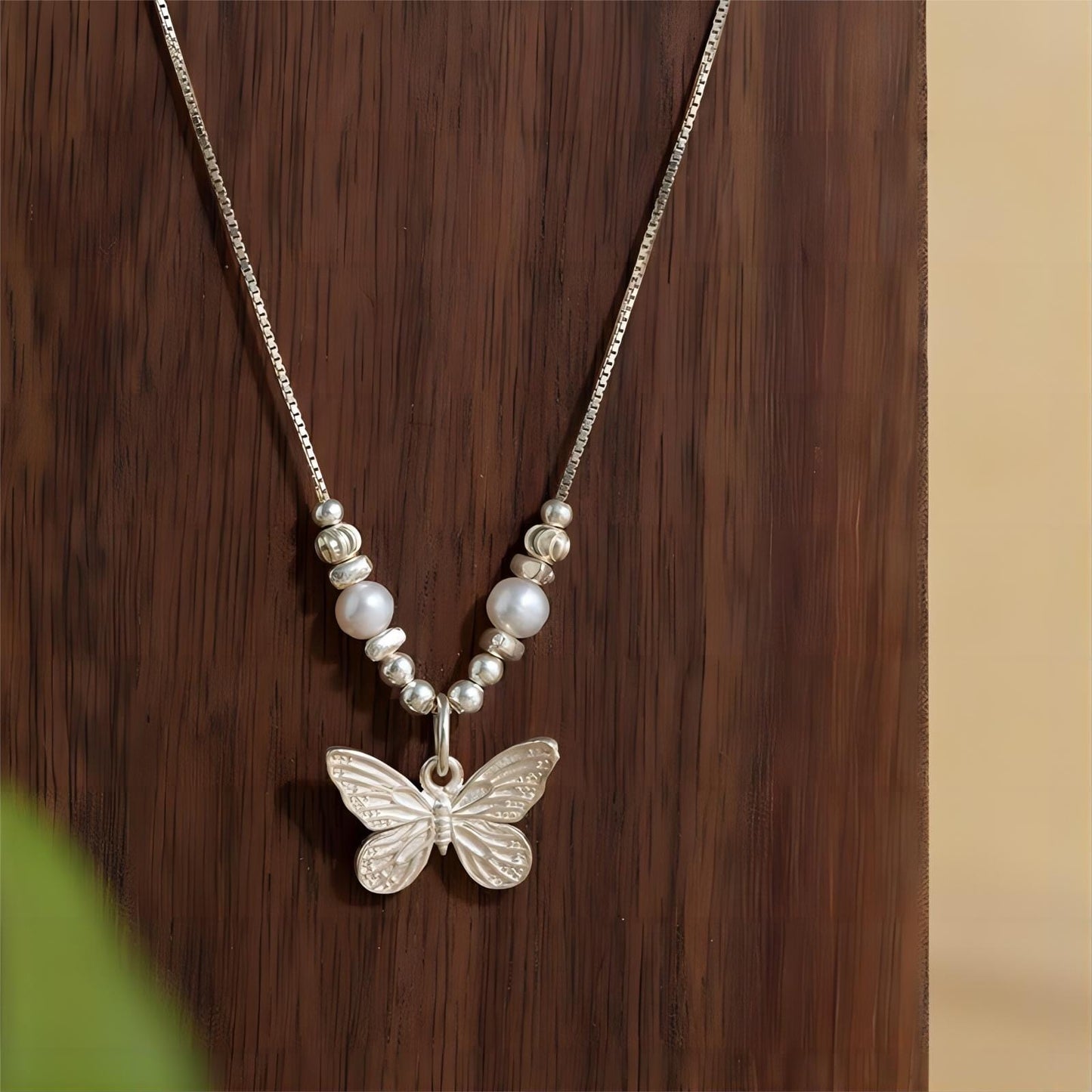 Dainty Filled Butterfly Necklace