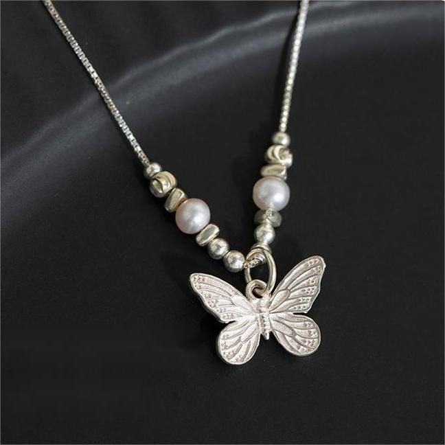 Dainty Filled Butterfly Necklace