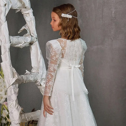 Gown Dress Flower Girl Girls' Princess First Formal