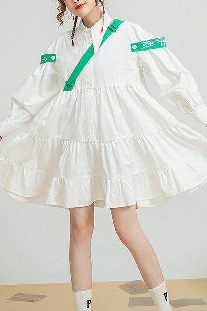 Ivory Doll Neckline Puff-Sleeve Sweet Lolita One-Piece