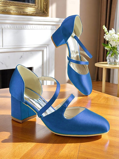 Green Women's Heels Satin – Jane Mary Elegant 1950s Block