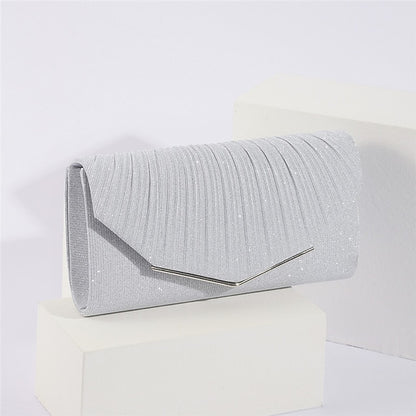 Metal Clutch Evening Gold Bag Glitter with Elegant Women's