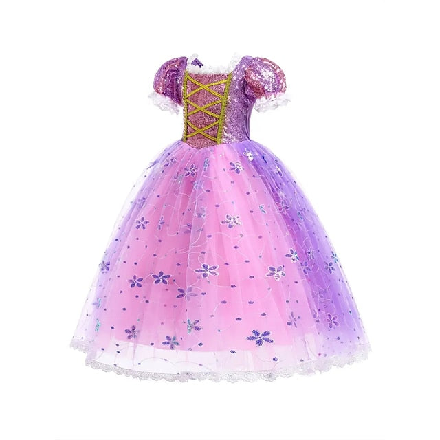 Princess Party Rapunzel Sofia Girl Dress Theme Fairytale Flower
