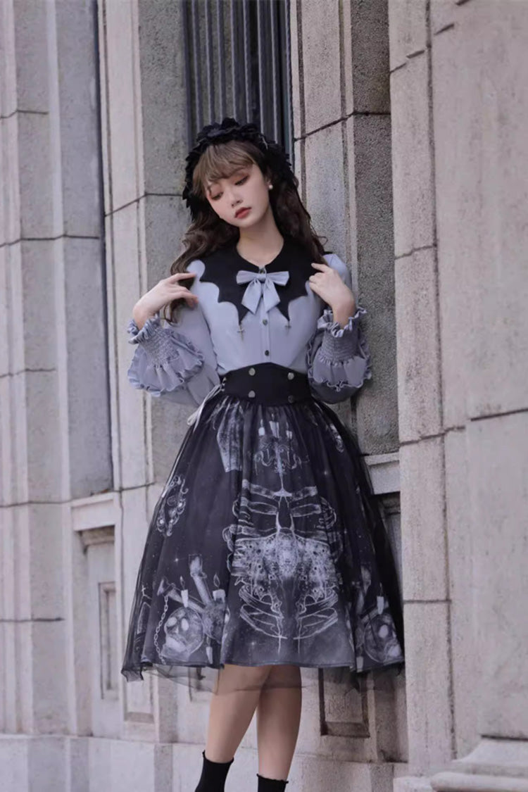 Classic Gothic Punk Lolita Skirt Set for Halloween