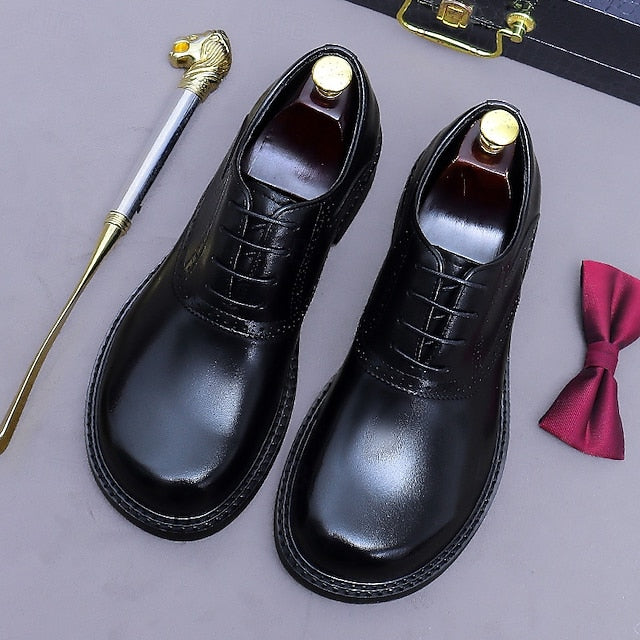 First Genuine Leather Shoes- Layer Men's Oxford