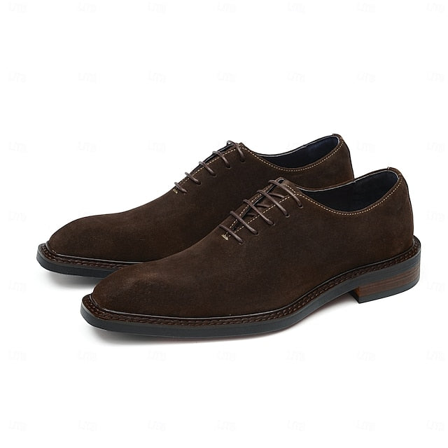 Genuine Leather Cowhide - Shoes Suede Men's Oxford