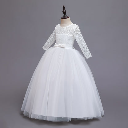 Kids Flower Girl Sleeve Dress Girls' Wedding Half