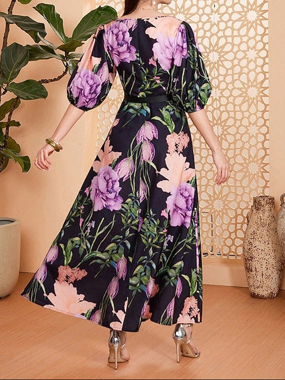 Mother Floor V Bride Elegant Dress of A-Line the Length Neck