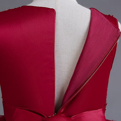 Kids Sequin Dress Party Color Girls' Solid Sleeveless