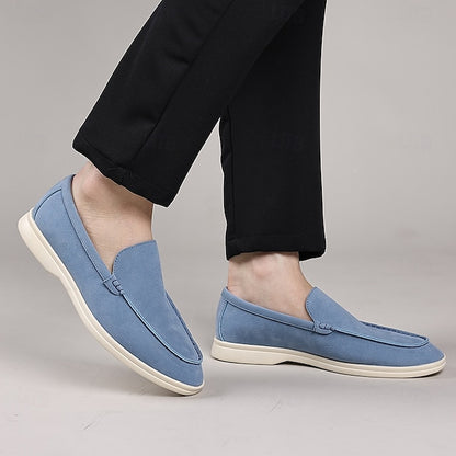 – Slip-On Loafers Blue Casual Faux Light Breathable Men's