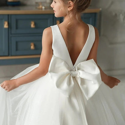 Solid Dress Sleeveless Kids Performance Girls' Colored