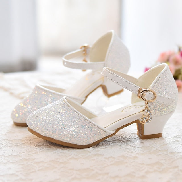 Rubber Shoes Princess Party PU Girls' Little Glitters Heels