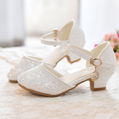 Glitters Little Heels Party Shoes Princess PU Girls' Rubber