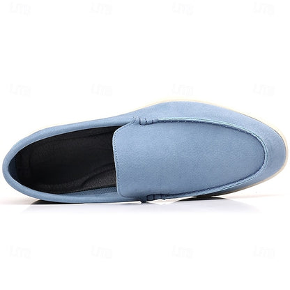 – Slip-On Loafers Blue Casual Faux Light Breathable Men's