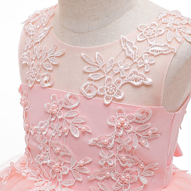 Party Color Kids Girls' Solid Sleeveless Dress