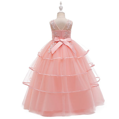 Party Color Kids Girls' Solid Sleeveless Dress