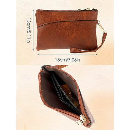 Set Women's Leather Bag Hobo with Matching Wallet Faux