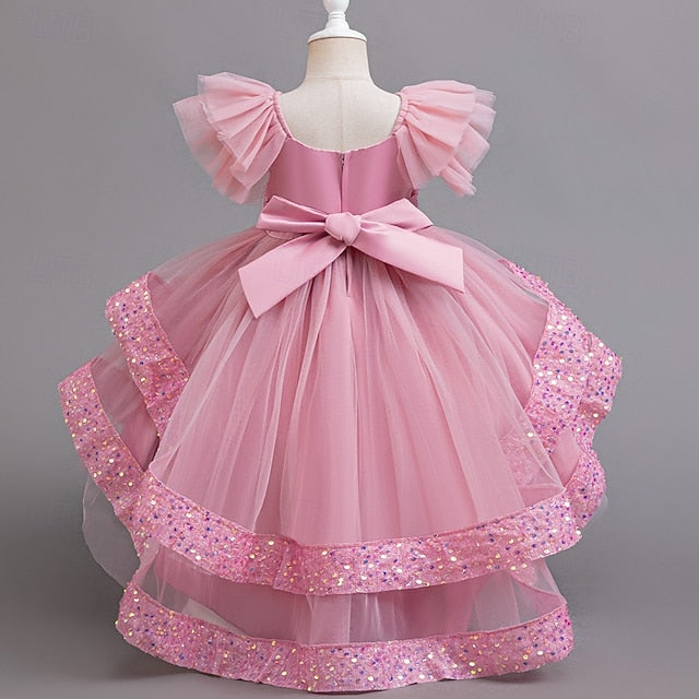 Sleeveless Special Wedding Sequin Party Kids Dress Girls'