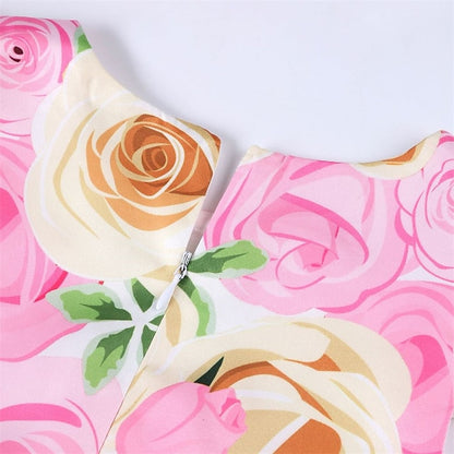 Flower Girls' Short Dress Sleeve Kids Party Floral