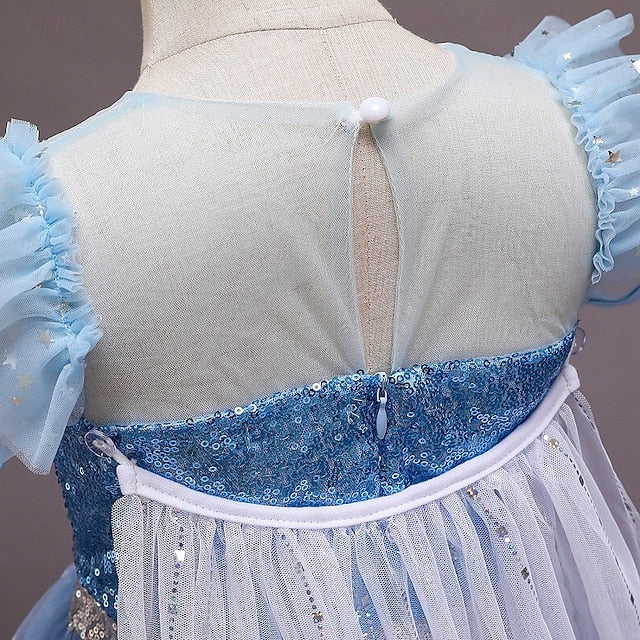 Cloak Flower Princess Dress Elsa Girls' Girl Frozen