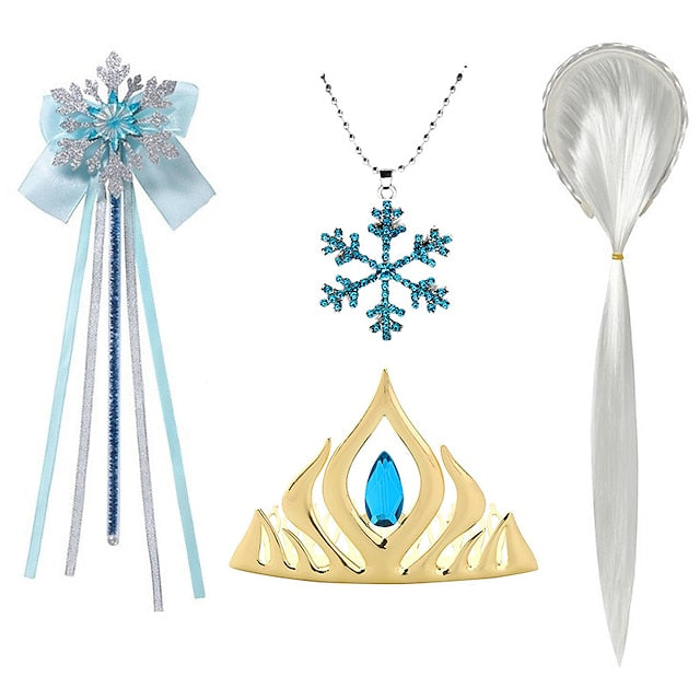 Flower Frozen Girl Fairytale Elsa Dress Vacation Princess