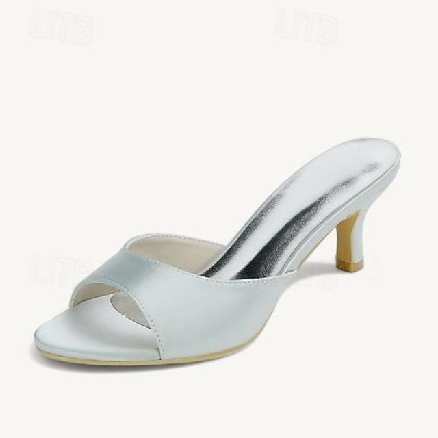 Women's Kitten Wedding Open Shoes Heel Toe Sandals