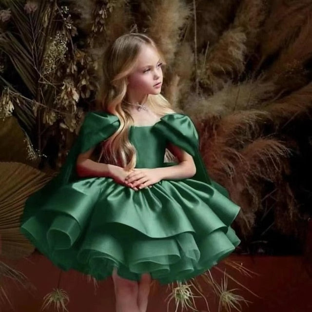 Girls' Kids Dress Girl Flower Solid Color Party