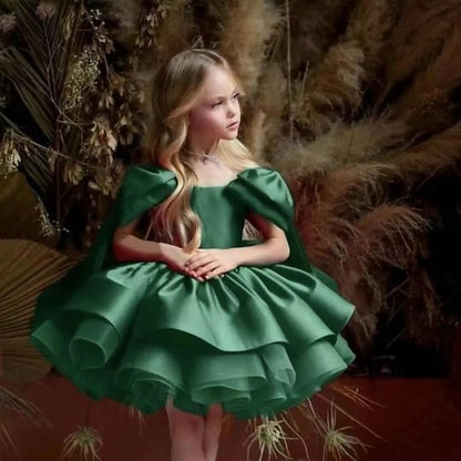 Girls' Kids Dress Girl Flower Solid Color Party