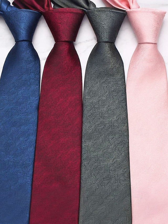 – Christmas Men's Stylish Herringbone Polyester Tie