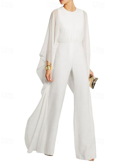 Dress of Elegant Jumpsuit Bride Cape Mother the Simple
