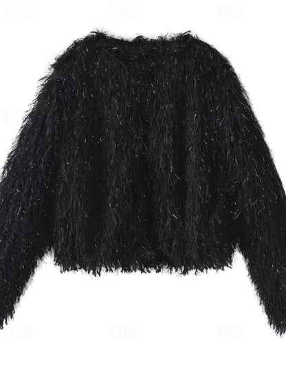 Leathers Faux Women's Fur Furs Comfortable Coat