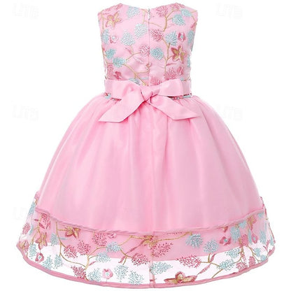 Sleeveless Girl Flower Girls' 3D Party Dress