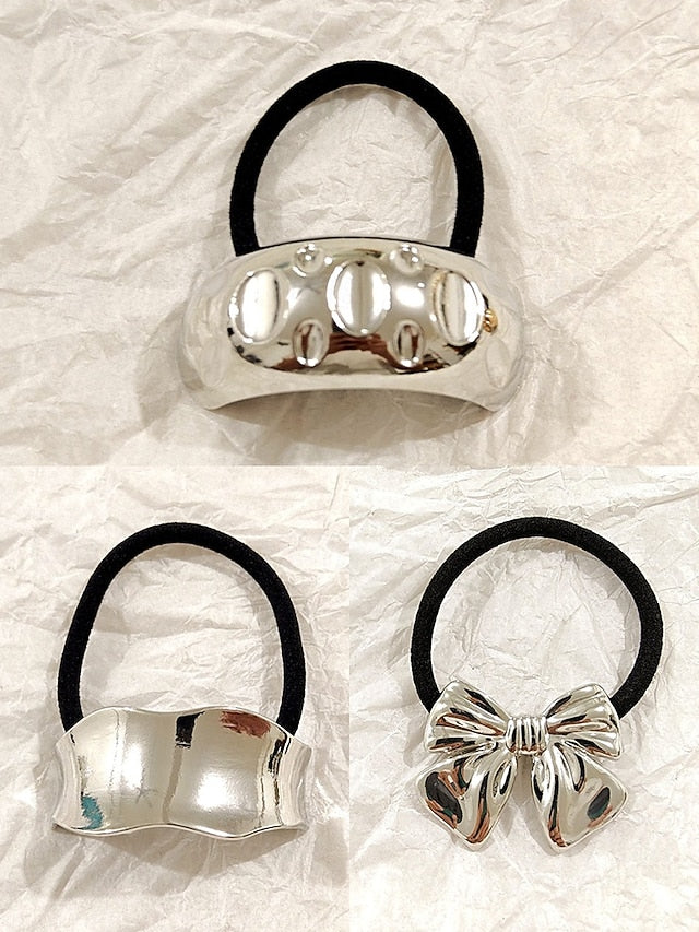 Elastic Women's with Gold Hair Scrunchies - Band Tone