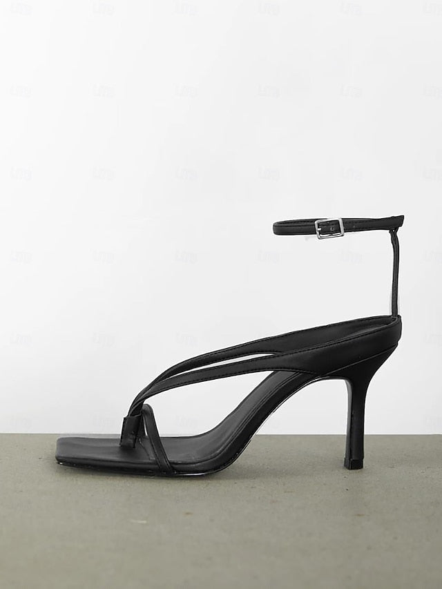 Stiletto White Women's Elegant Sandals – Strappy