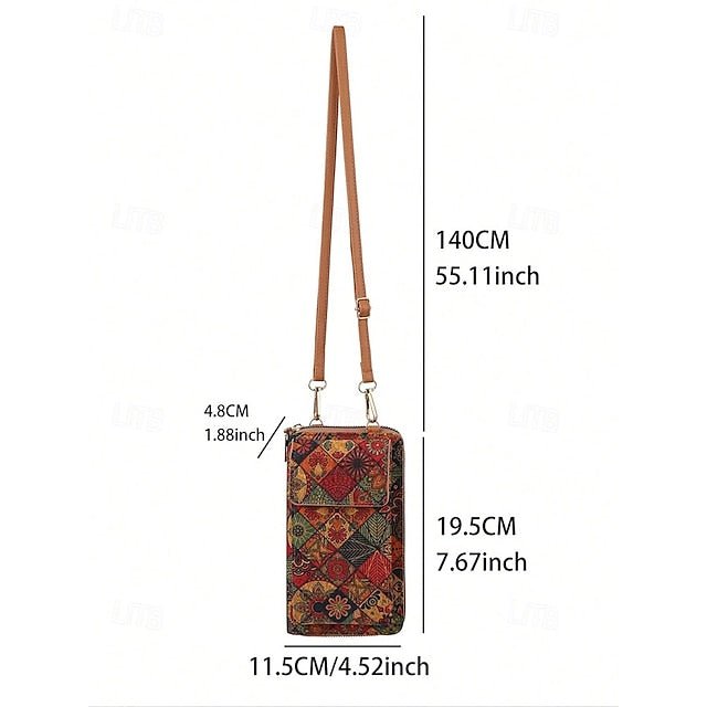 Vintage Bag with Women’s Phone Adjustable Crossbody Boho