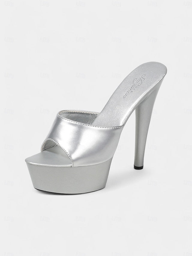 Women's with Heels Leather Patent Platform High Red