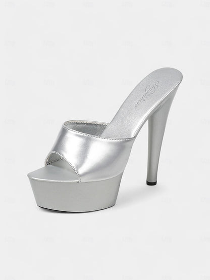 Women's with Heels Leather Patent Platform High Red