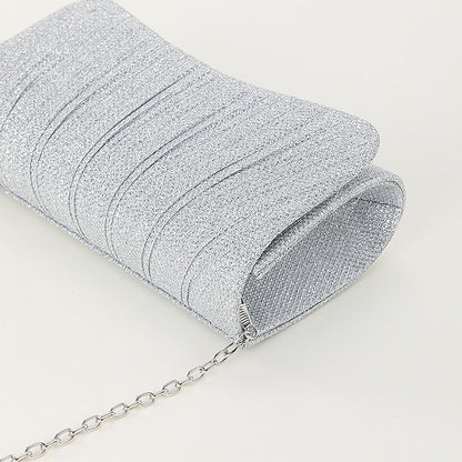 Clutch Silver Glitter Women's Purse – Elegant Evening