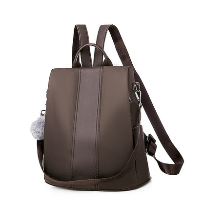 Convertible Pom Backpack Faux Purse Leather with Women's