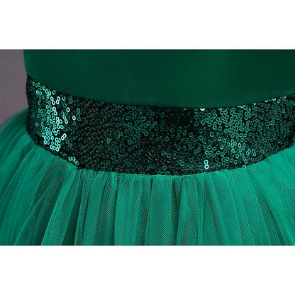 Colored Kids Short Solid Girls' Dress Flower Girl