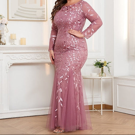 Gown Floor Evening Sparkle Formal Mermaid Trumpet Dress /