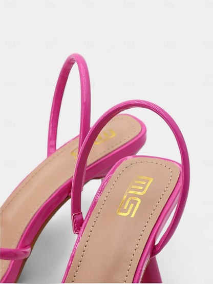 Design Strappy Sandals Square Beige Toe – Heeled with