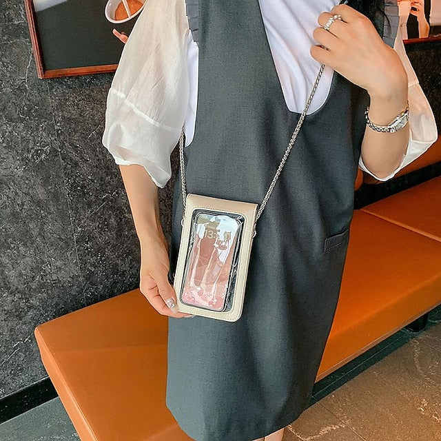 Leather Women's Phone Bag Daily PU Mobile Crossbody