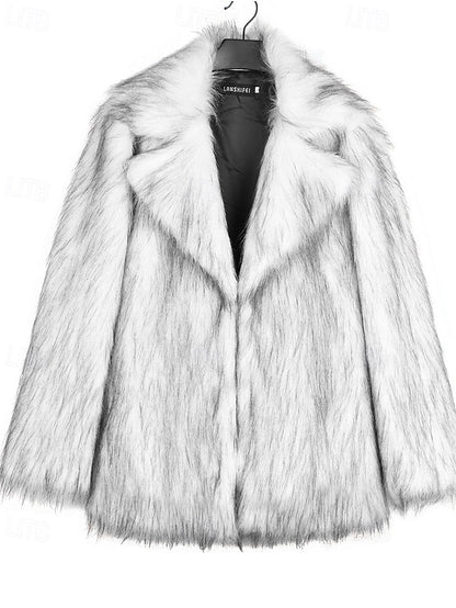 Fur Coat Comfortable Faux Warm Furs Women's