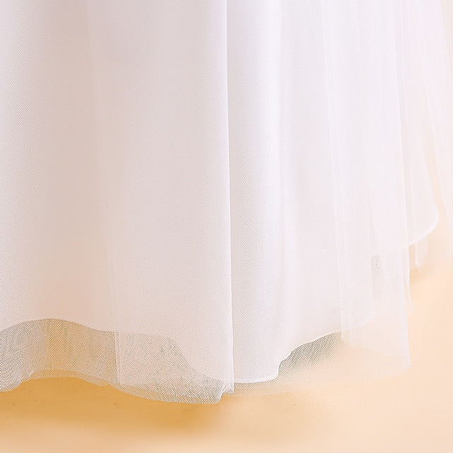 Formal Party Dress Girls' Kids Sleeveless Color Solid