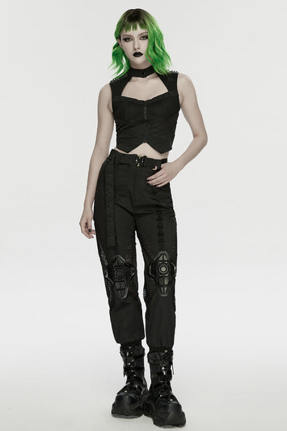 No-Sleeve Studded Mechanical Punk Tank