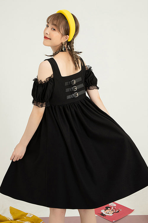Reversible High-Waist Short-Sleeve Sweet Lolita Dress
