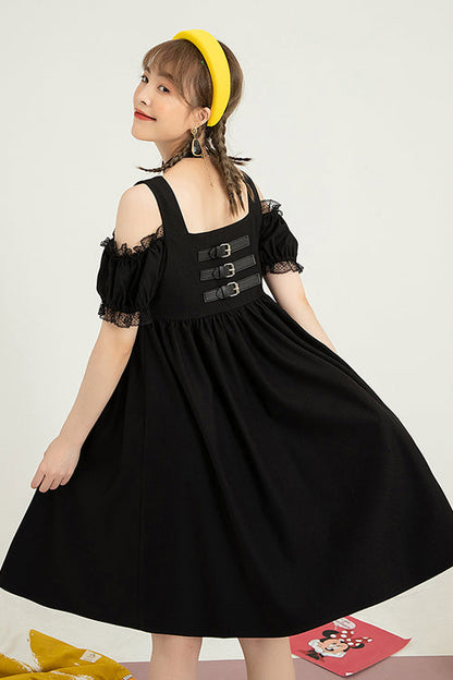 Reversible High-Waist Short-Sleeve Sweet Lolita Dress