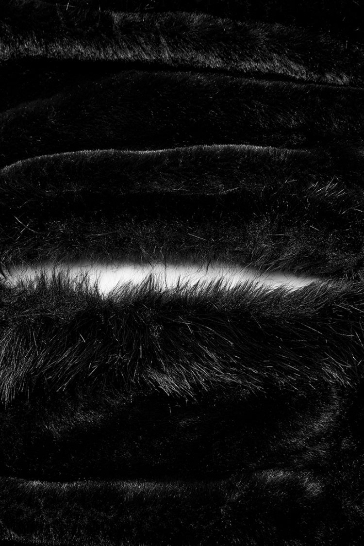 Women's Hooded Gothic Cloak Coat with Faux Fur Splicing Detail